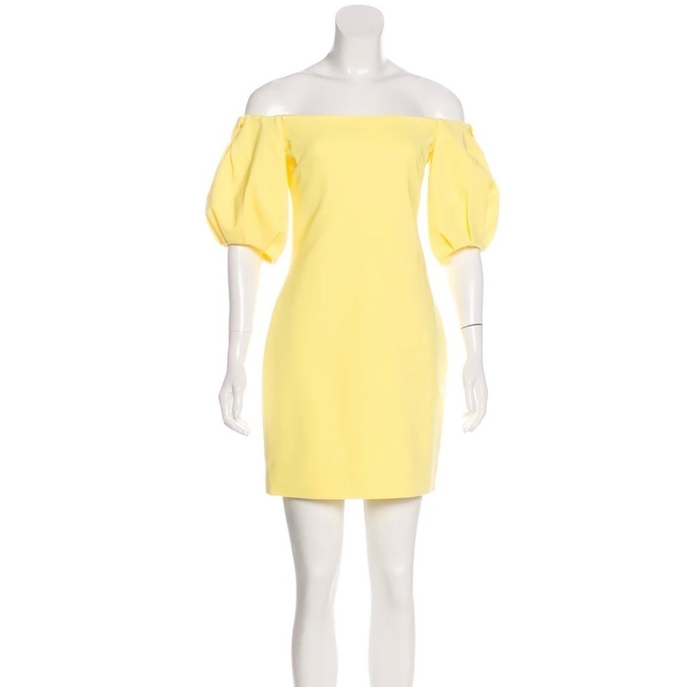 Chic Off-Shoulder Yellow Mini Dress